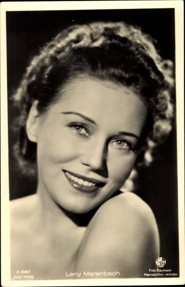 Postcard actress Leny Marenbach, portrait, Ross Verlag A 2559/1
