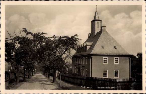 Postcard Culitzsch Wilkau Hasslau in Saxony, municipal office