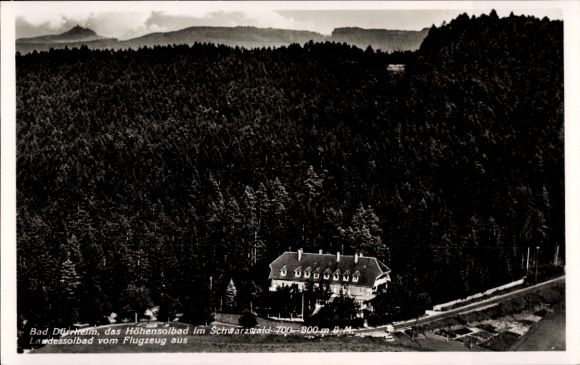 Ak Bad Dürrheim im Schwarzwald, Fliegeraufnahme Landessolbad