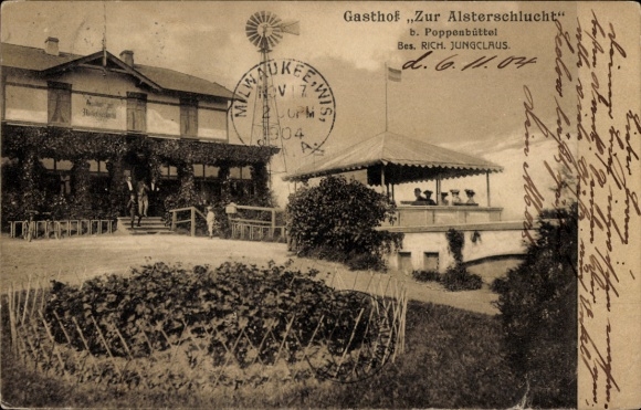 Postcard Hamburg Wandsbek Poppenbüttel, Gasthof zur Alsterschlucht