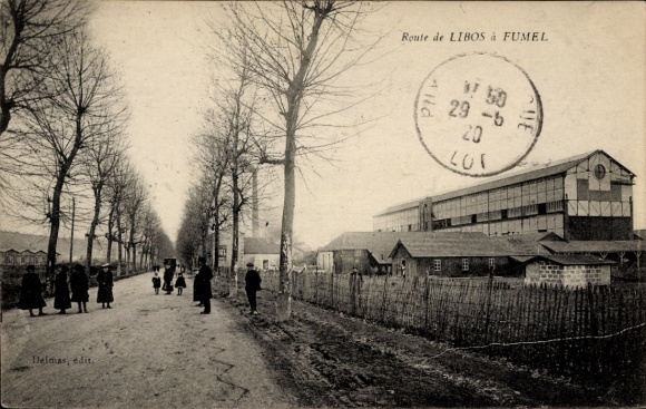 CPA Fumel Lot-et-Garonne, Route de Libos