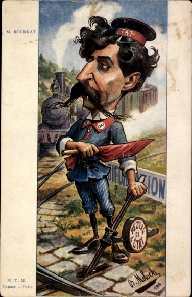 Artist PC Moloch, B., Jean Bourrat, Réseau de l'État, caricature