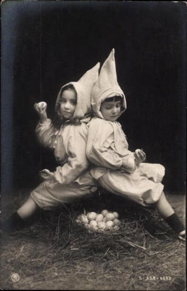 6 AK Kinder Ostereier