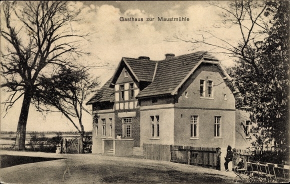 Ak Peitz in Neder-Lausitz, Gasthaus zur Maustmühle