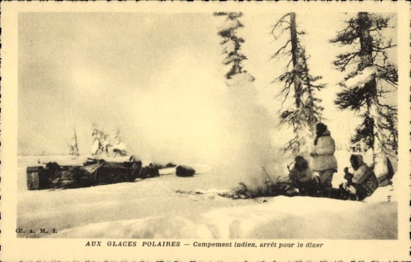 KP Finland, Aux Glaces Polaires, Campement indien, arrêt pour le diner