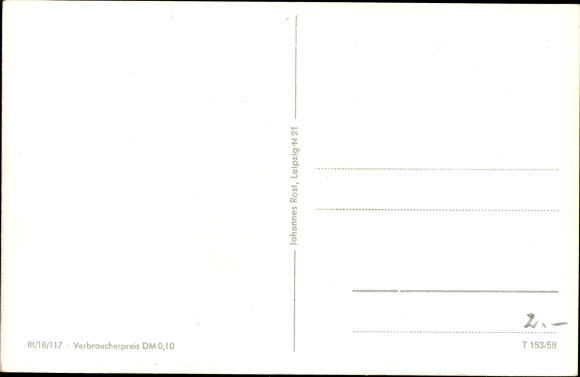 Postcard Nossen in Saxony, terrace of the Huthaus inn, bridge