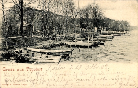 Postcard Berlin Reinickendorf Konradshöhe Tegelort, Greetings from Tegelort near Berlin