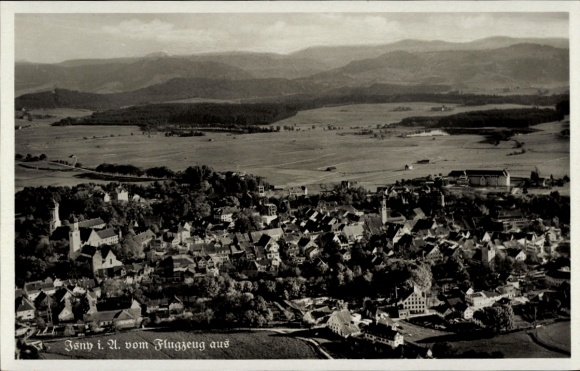 Ak Isny im Allgäu, Fliegeraufnahme