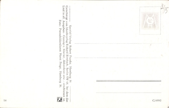 Song Postcard When I'm on vacation, Ralph Maria Siegel, Wehrmacht soldier