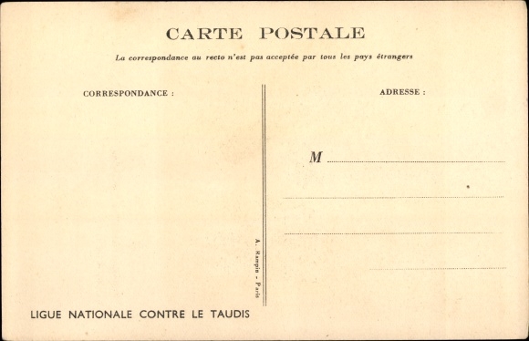 Artist PC Poulbot, Francisque, Boys with toy train, Ligue Nationale contre le Taudis