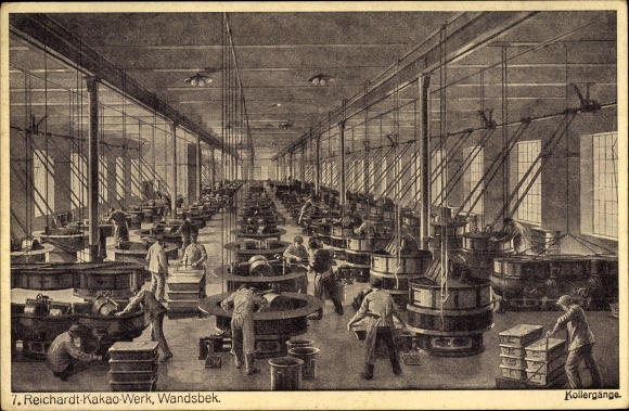 PC Hamburg Wandsbek, Reichardt cocoa factory, pan mills, workers