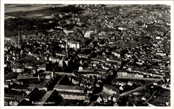 Postcard Kaiserslautern in the Palatinate, aerial photograph