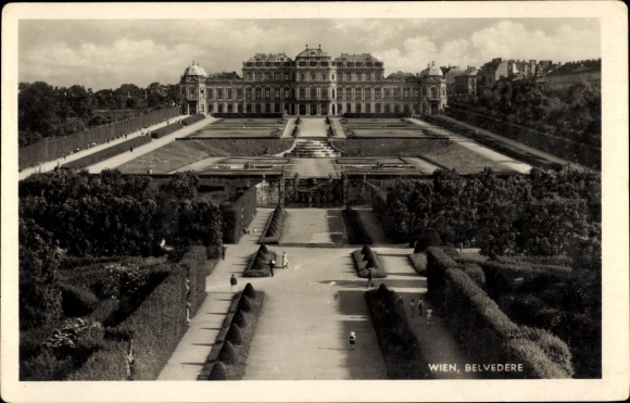 Postcard Vienna 3 Landstrasse, Belvedere Palace