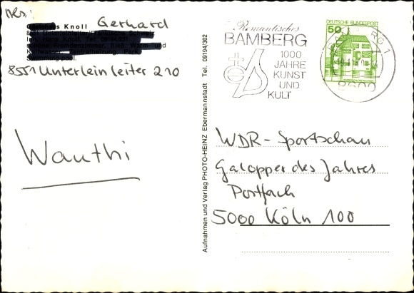 Ak Unterleinleiter in Frankisch Zwitserland, Inn zur alten Post, bowlingbaan, algemeen beeld