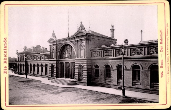 Kabinettfoto Bonn in Nordrhein Westfalen, Bahnhof, Straßenseite