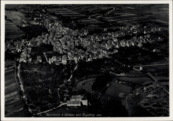 Postcard Naunheim Wetzlar an der Lahn, aerial photograph