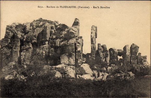 Postcard Plougastel Daoulas Finistère, Roc'h Nevellen