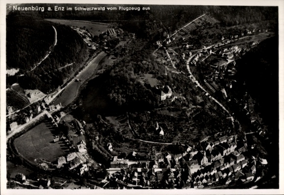 Postcard Neuenbürg an der Enz Black Forest, aerial photograph