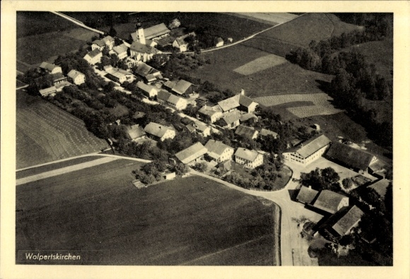 Ak Walpertskirchen Oberbayern, Fliegeraufnahme