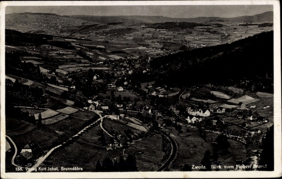 Ak Zwota Klingenthal in de regio Vogtland in Saksen, luchtfoto