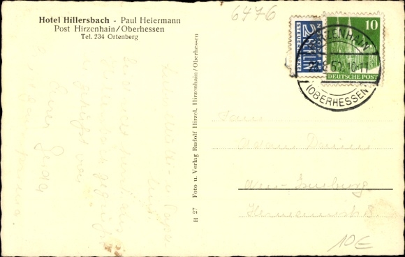 PC Hirzenhain in Hesse, Hotel Hillersbach