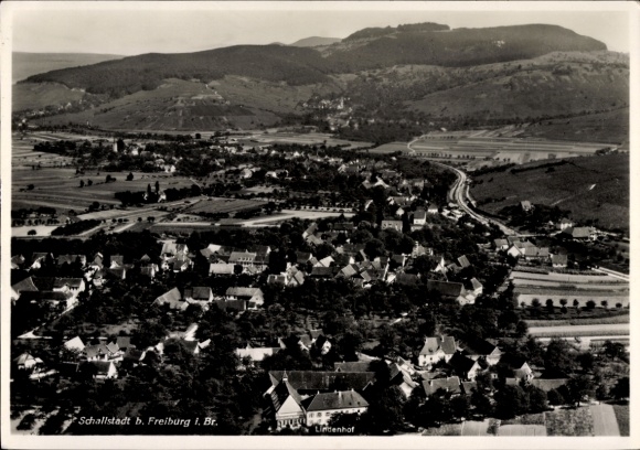Postcard Schallstadt in the Black Forest Baden, aerial photograph