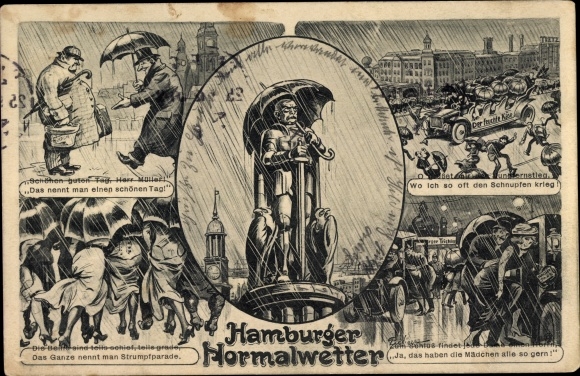 KP Hamburg Mitte Altstadt, normalna pogoda w Hamburgu, komiks