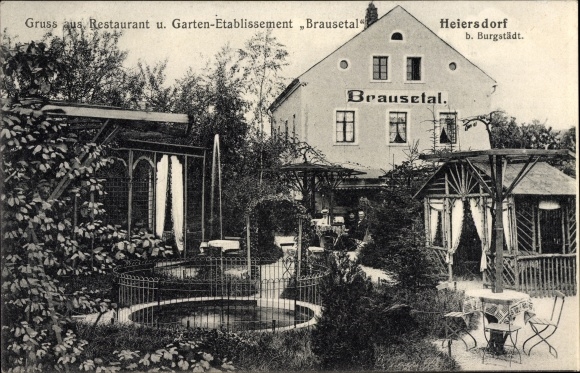 Ak Heiersdorf Burgstädt in Sachsen, Gasthaus Brausetal