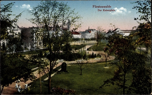 Postcard Fürstenwalde on the Spree, Kaiserplatz