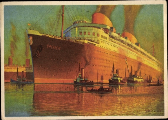Artist PC Schmidt, Robert, NDL four-screw express steamer Bremen