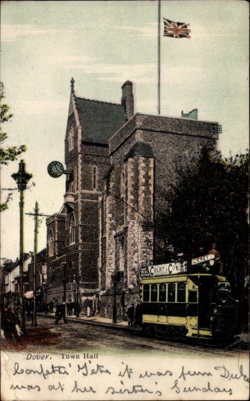 Postcard Dover South East England, Town Hall