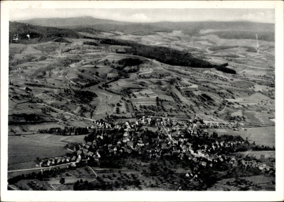 Postcard Rimbach in the Odenwald, aerial photograph