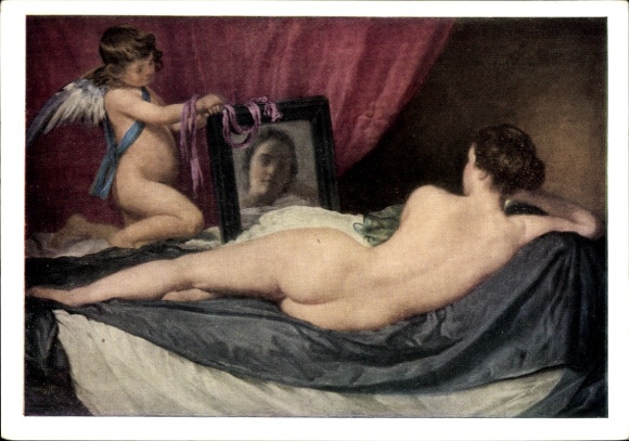 Künstler Ak Velazquez, Diego, The Toilet of Venus, Engel