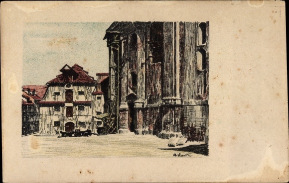 Künstler Ak Cheb Eger Region Karlsbad, Sankt Clara