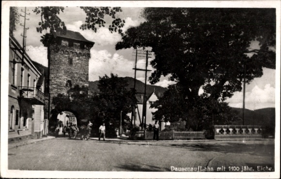 KP Dausenau an der Lahn, odcinek ulicy, 1100-letni dąb