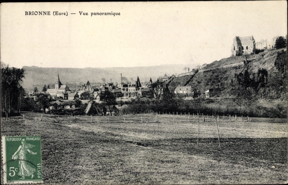 Postcard Brionne Eure, Panoramic View