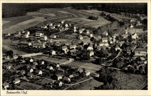 Ak Bodenwöhr in der Oberpfalz, Fliegeraufnahme