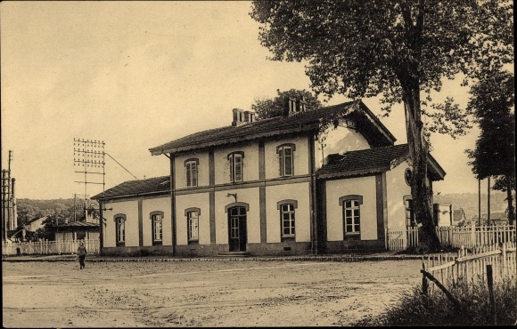 Postcard Chatel Nomexy Lothringen Vosges, La Gare, Bahnhof