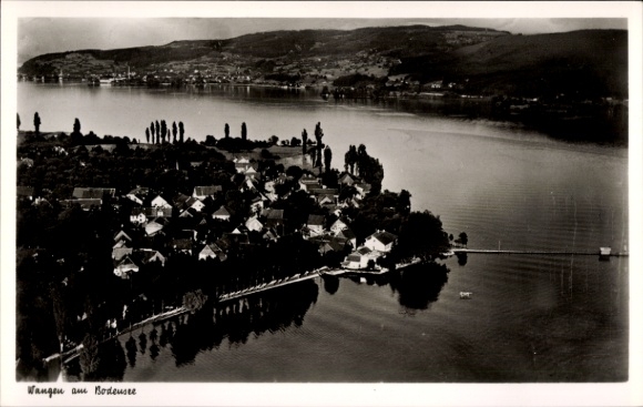 Ak Wangen am Untersee Öhningen in Baden, luchtfoto