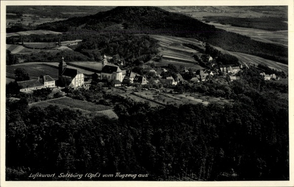 Postcard Sulzbürg Mühlhausen in the Upper Palatinate, aerial photograph