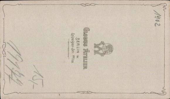Kobieta CdV w mundurze, Siostra Paula, Neu Weißensee, Globus Atelier, Berlin, Leipziger Str.