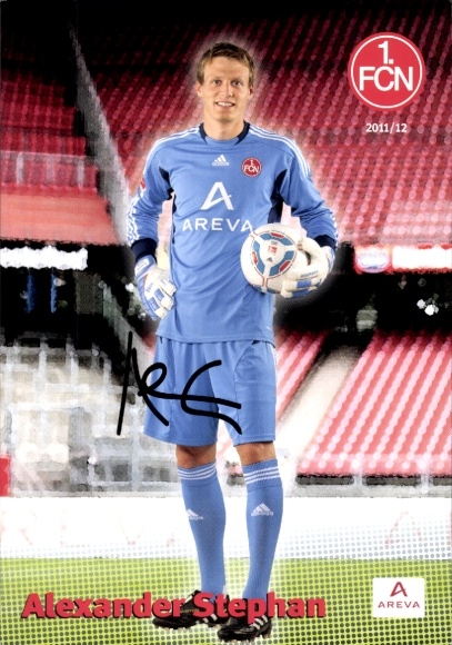 Autograph card footballer Alexander Stephan, 1. FC Nuremberg, autograph