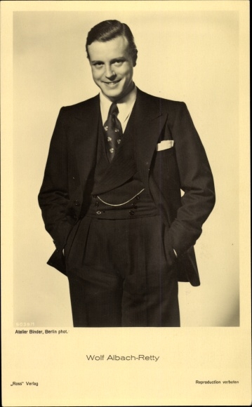 Ak Schauspieler Wolf Albach Retty, Portrait, Ross Verlag 9039 1