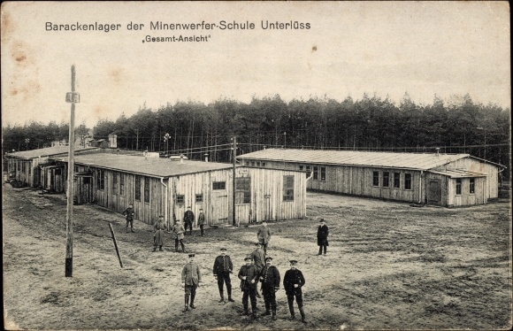 Ak Unterlüß Unterlüß Südheide, kazernekamp van de mijnenwerpersschool, overzicht
