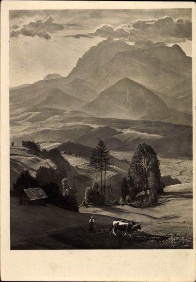 Artist PC Frank, Hans, evening in the Ennstal mountains, HDK 511, Photo Hoffmann