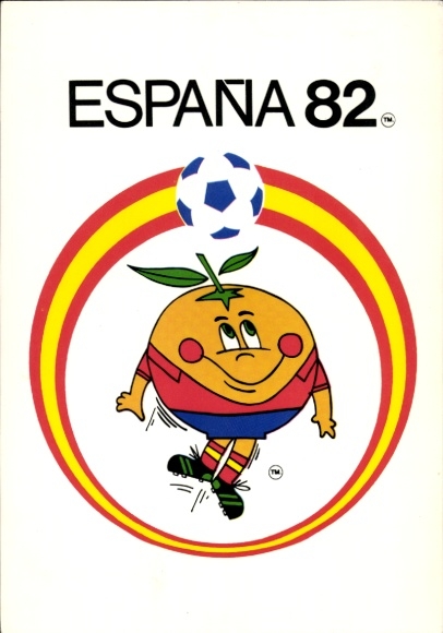 Artist Postcard Spain, Football World Cup 1982, Mascot Naranjita