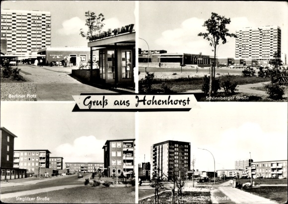 Ansichtkaart Hamburg Wandsbek Hohenhorst, Berliner Platz, Schönberger Straße, Steglitzer Straße, hoogbouw