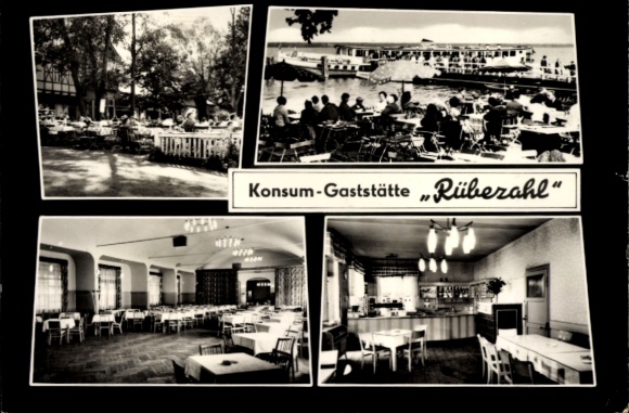 Ak Berlin Köpenick Müggelheim, Konsumgaststätte Rübezahl, Terrasse
