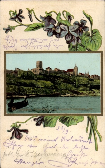 Embossed Chromo-Litho Bad Wimpfen am Neckar, general view, flowers
