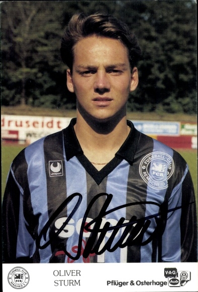 Autograph card footballer Oliver Sturm, FC Remscheid, autograph